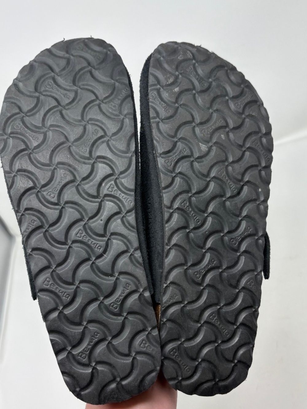 Betula Slip On Suede Clogs Black - Picture 6 of 6